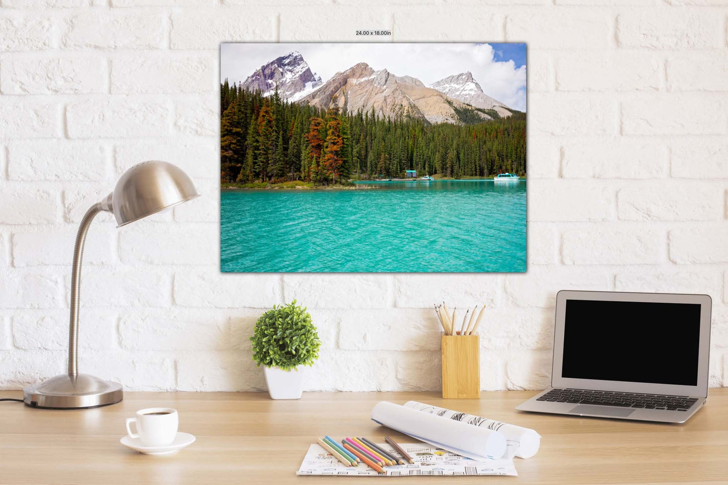 Photography Canvas Wall Art Prints,Jasper National Park Canada, Maligne Lake  Landscape Print, Decor for Home,Living Room, Bedroom, Office