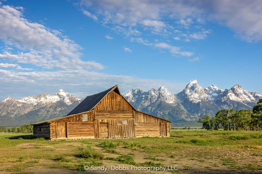 T A Moulton Barn  Grand Teton National Park, Wyoming Mountain Landscape Print, Canvas Wall Art, Decor for Home,  Office