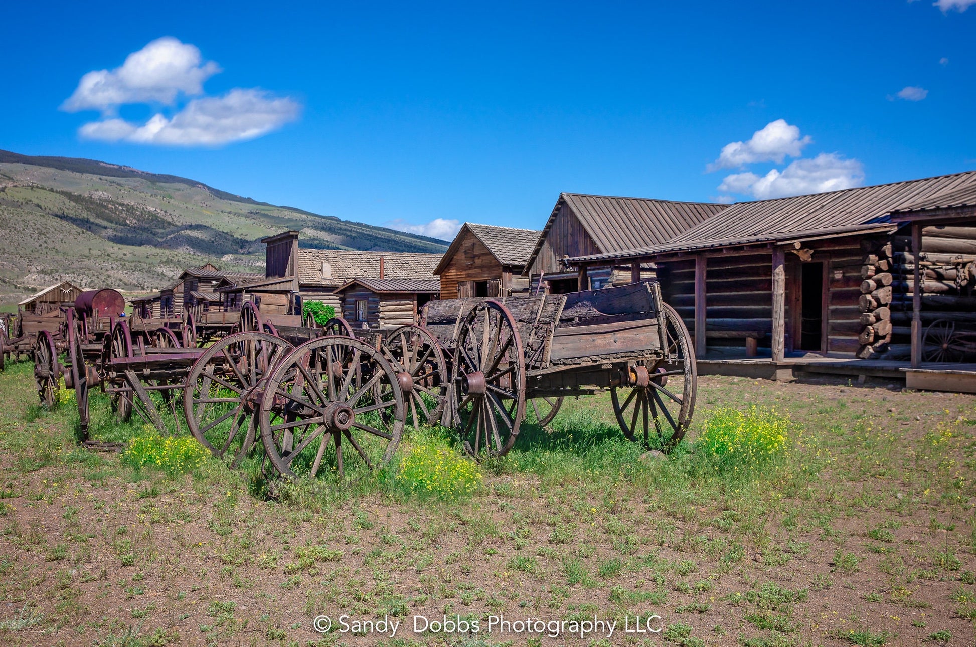 Old West Photography Decor, Old Wagons Photo, Ghost Town Wyoming, Wrapped Canvas Print, Rustic Style, Cowboy Art, Western Art Wall Prints