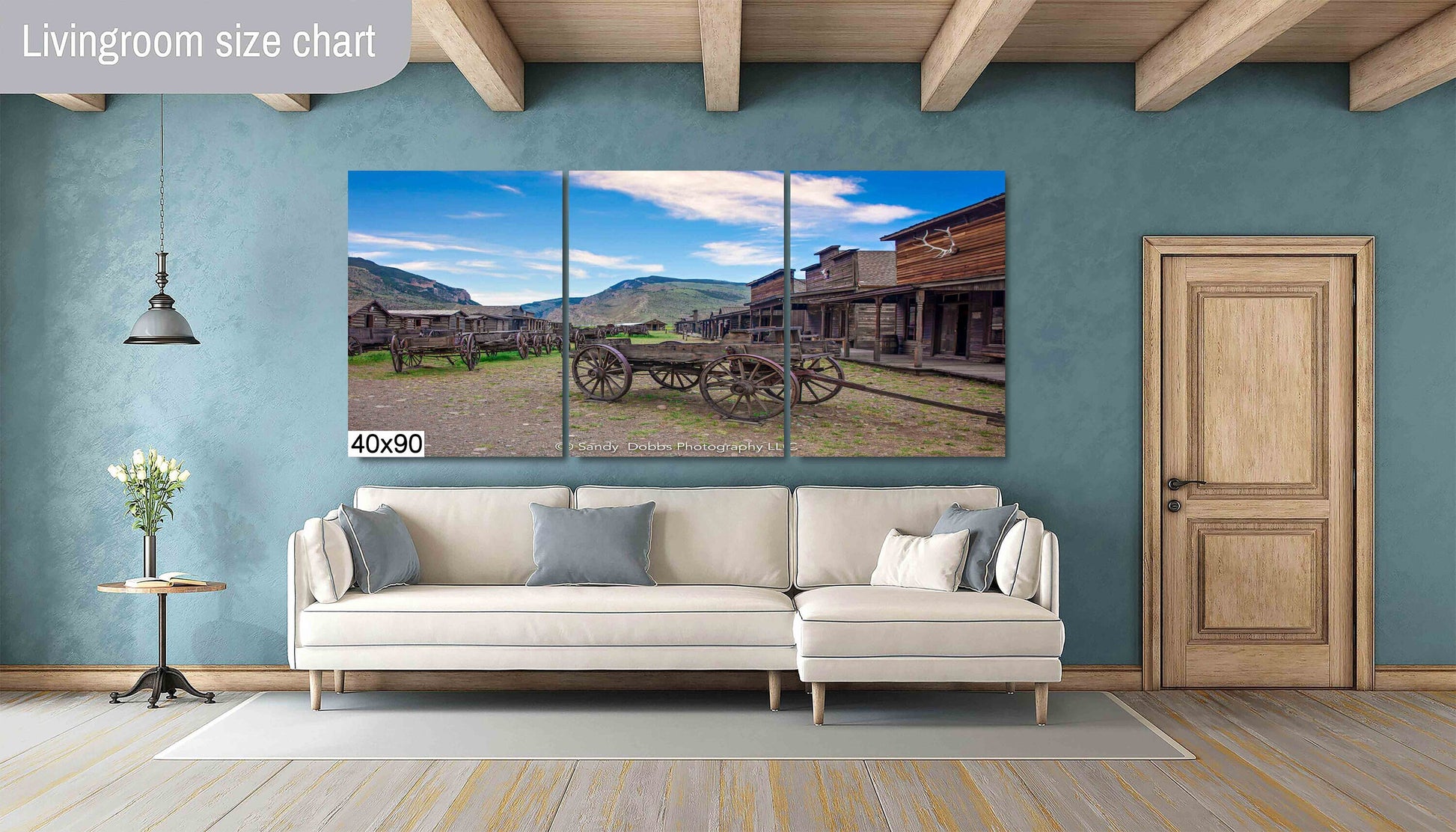 Old West Decor Wall Art, Old Wagons Wyoming Photo, Ghost Town Photography, Wrapped Canvas Print, Rustic Style, Cowboy Western Wall Pictures