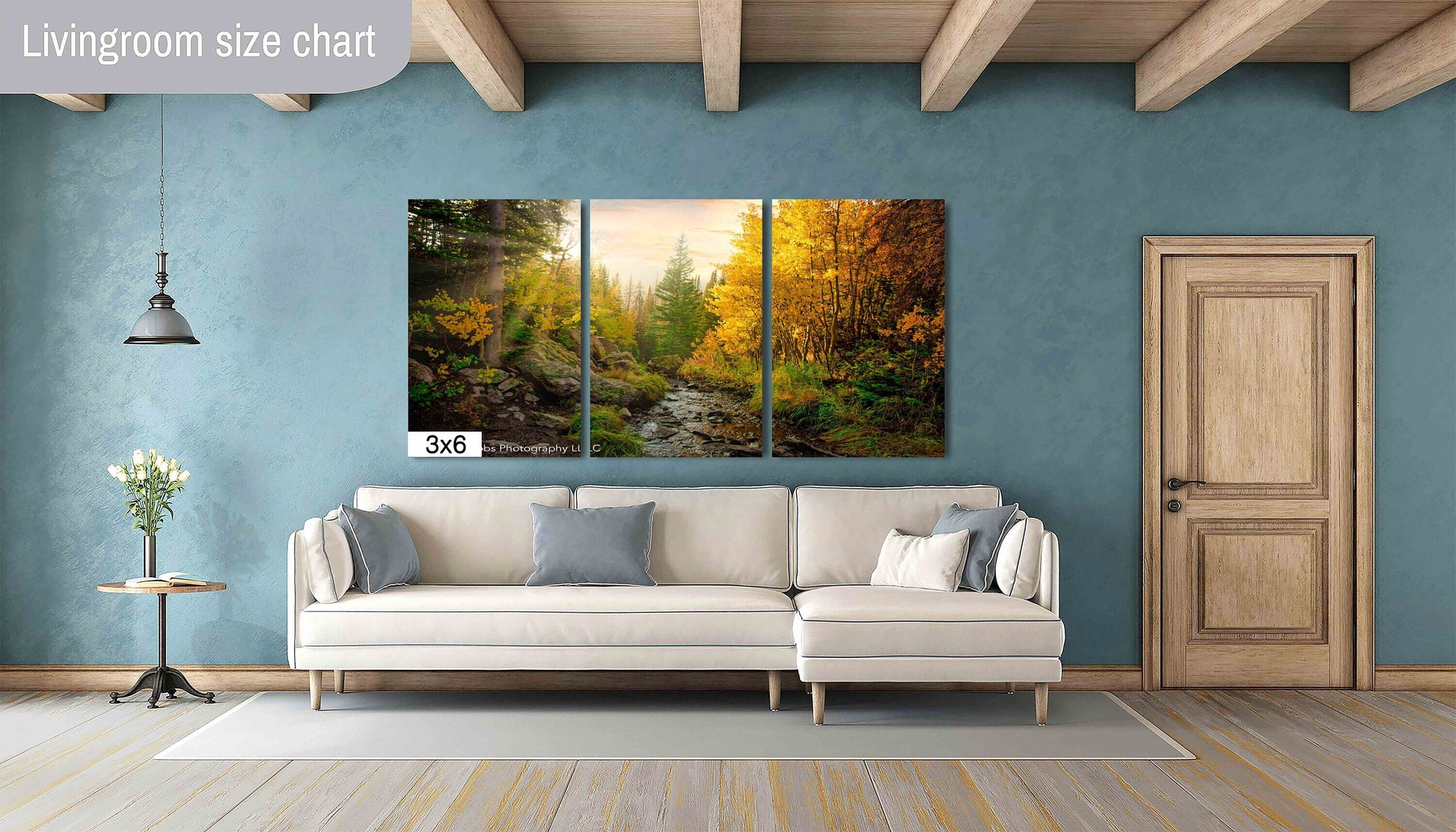 Rocky Mountain National Park Fall Aspens, Mountain Path in Autumn, Colorado Autumn Landscape Canvas Wall Art, Forest Scene Decor for Home