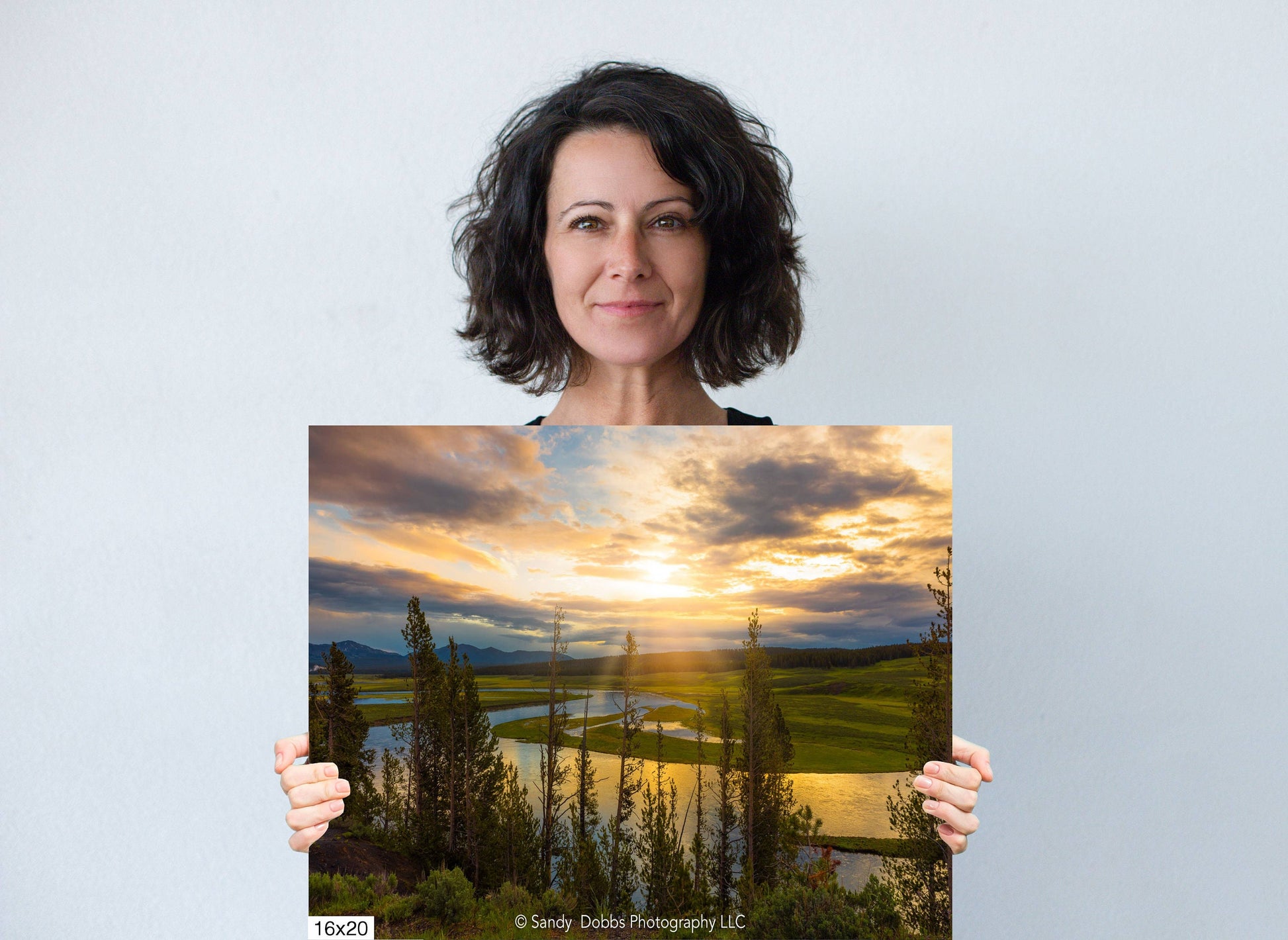 Hayden Valley Sunrise, Yellowstone National Park Landscape Print, Wyoming Mountain Scenery, Fine Art Wall Photography, Large Nature Canvas