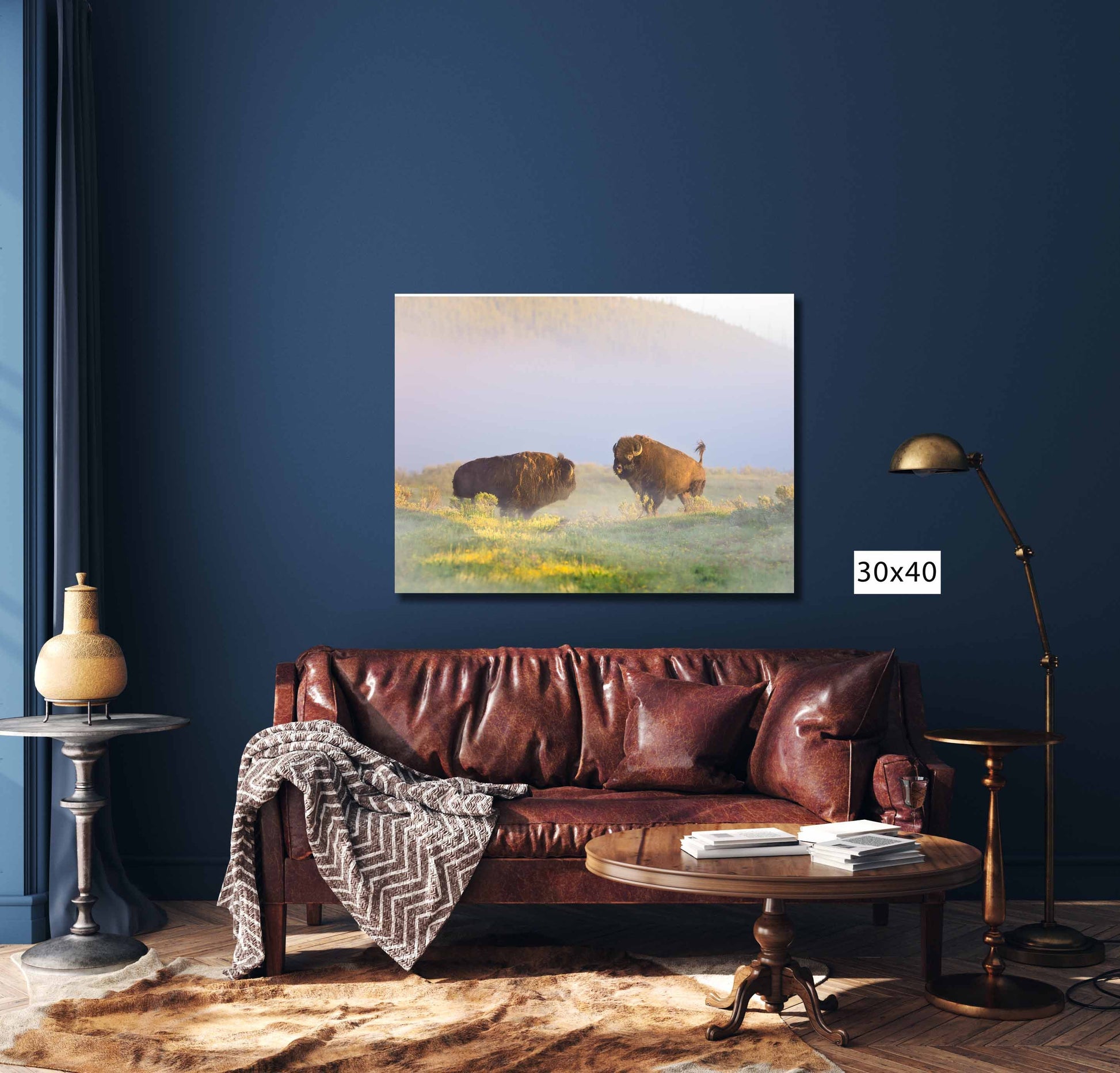 Buffalo Wall Art Print, Bison Photograph, Yellowstone National Park Wildlife Photography, Wildlife Canvas Decor, Western Landscape