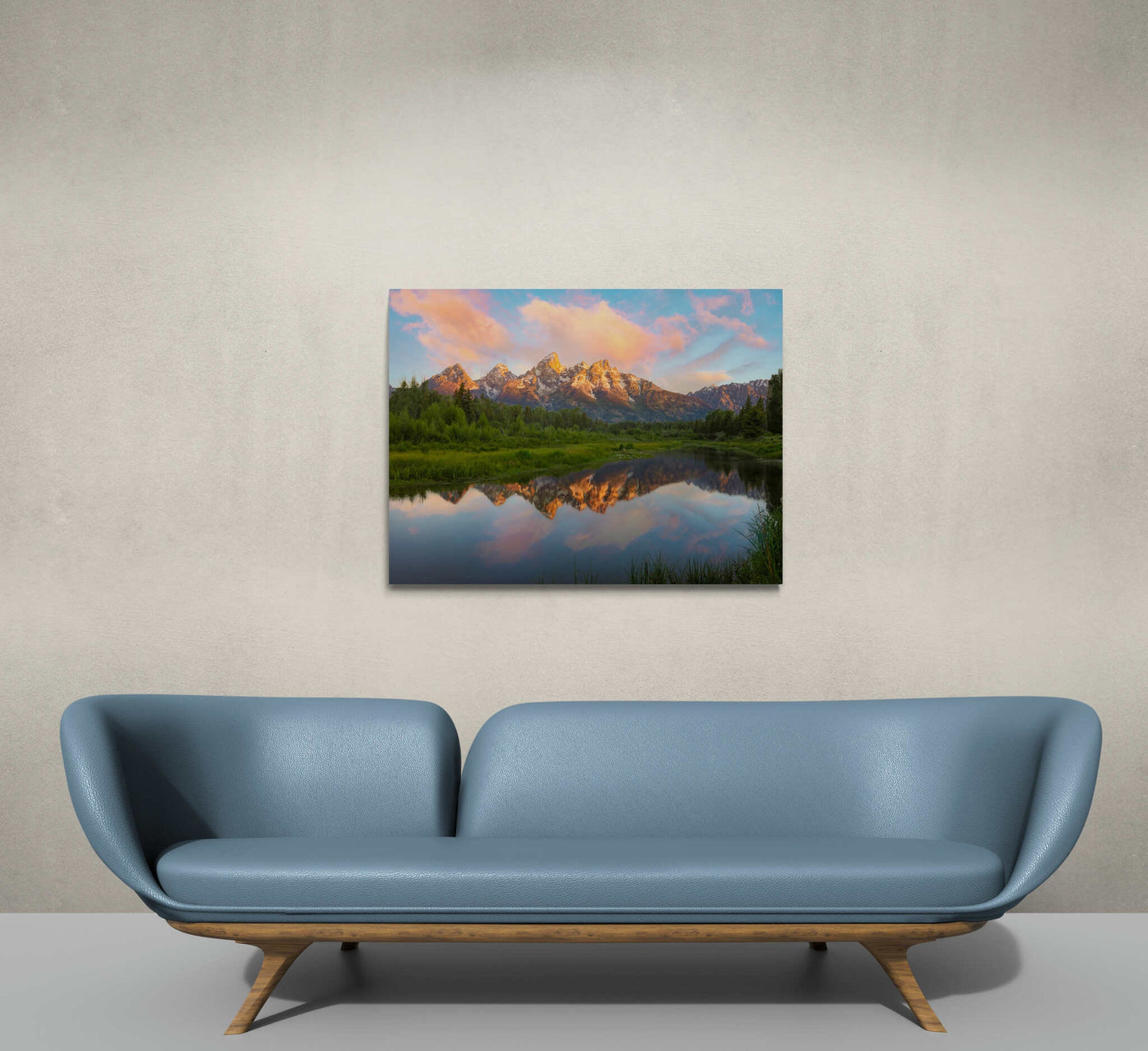 Grand Teton Sunrise, National Park Landscape Print, Mountain Reflection, Wyoming Canvas Wall Art Prints, Snake River Reflection