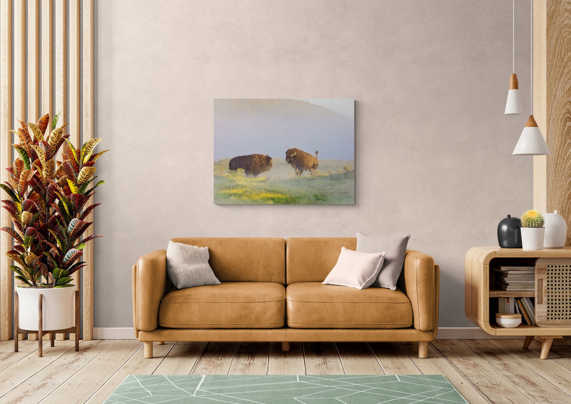 Buffalo Wall Art Print, Bison Photograph, Yellowstone National Park Wildlife Photography, Wildlife Canvas Decor, Western Landscape