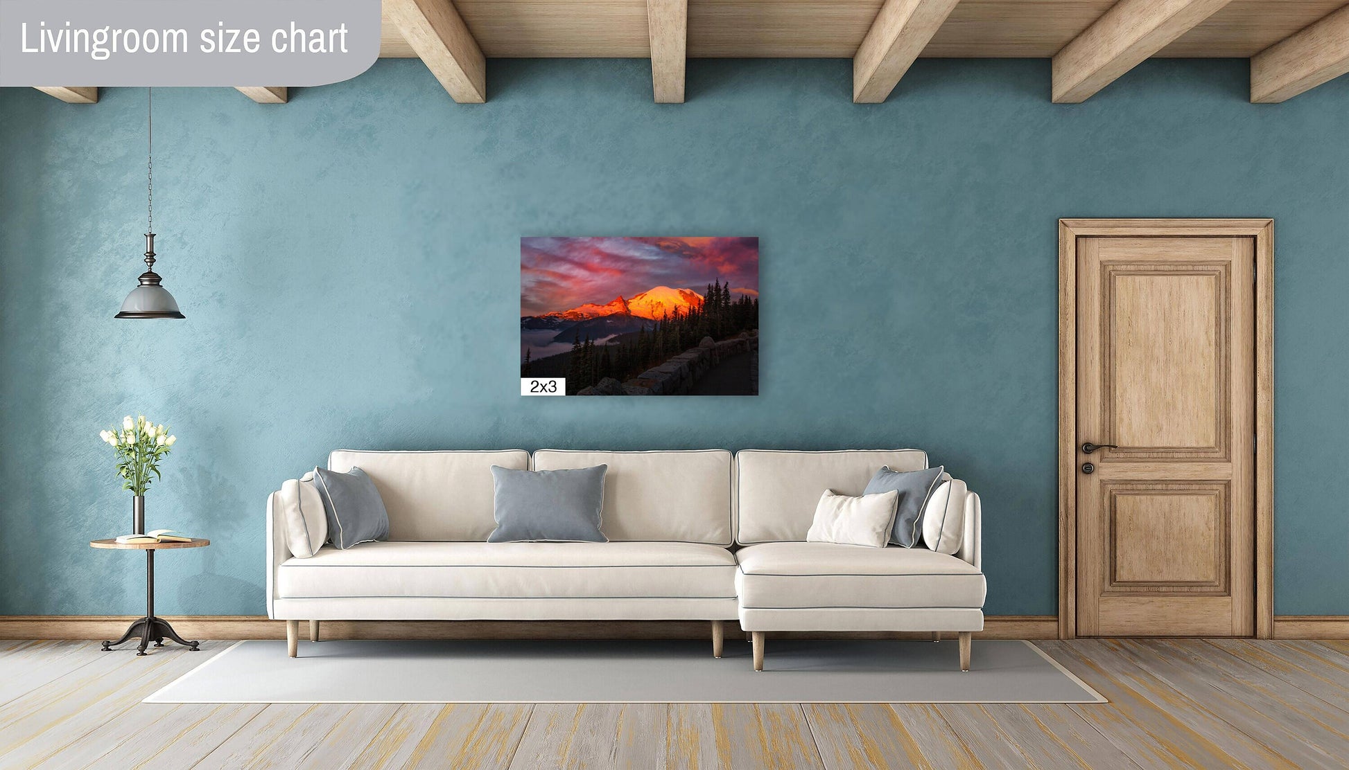 Mt Rainier Sunrise Photo Print, Mt Rainier National Park, Photography Landscape Canvas Wall Art Print, Washington Landscape, Fine Art Decor