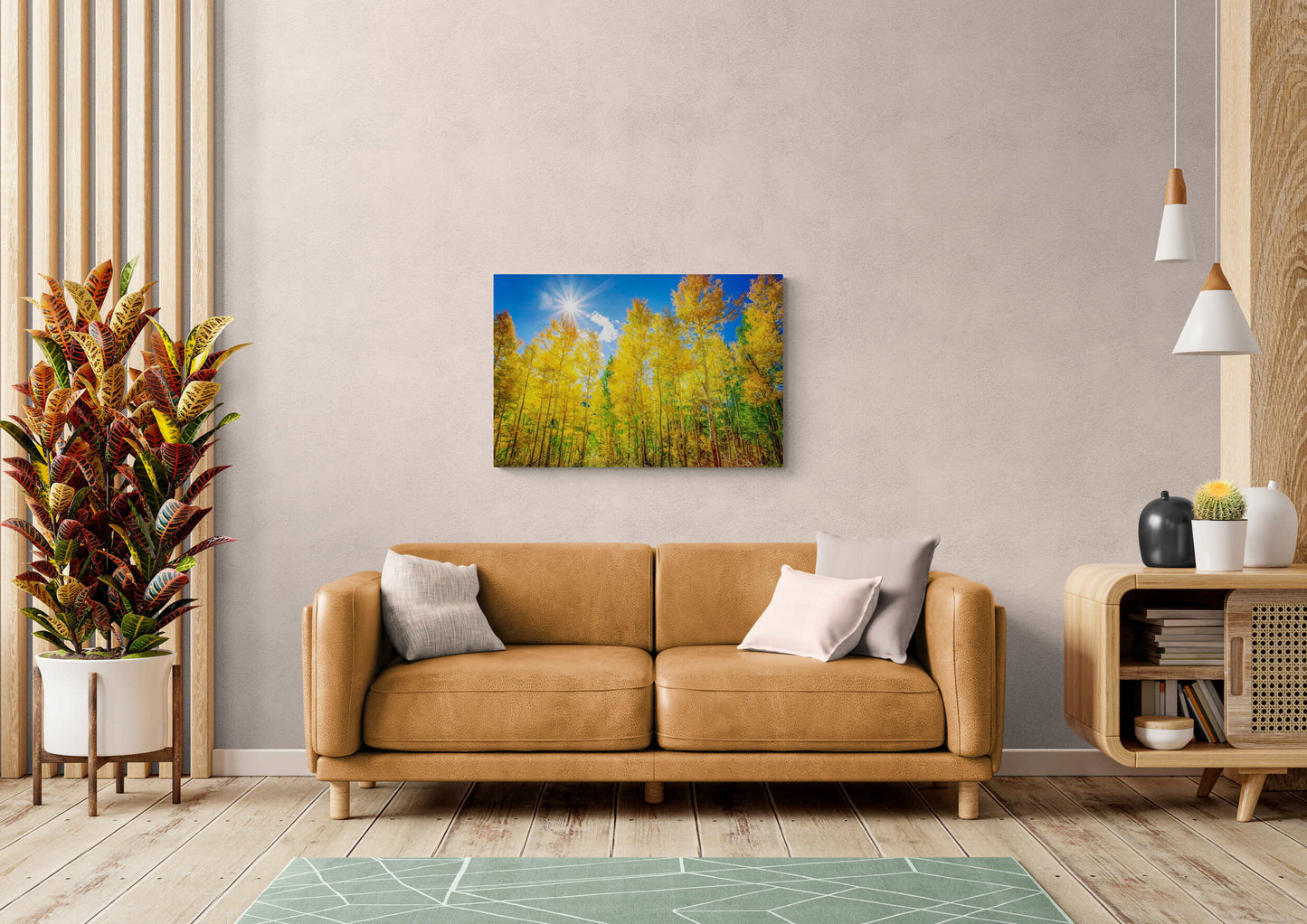 Colorado Golden Aspens, Autumn Aspens Photo, Nature Canvas Print, Rocky Mountain Landscape, Large Canvas Wall Art, Colorado Photography