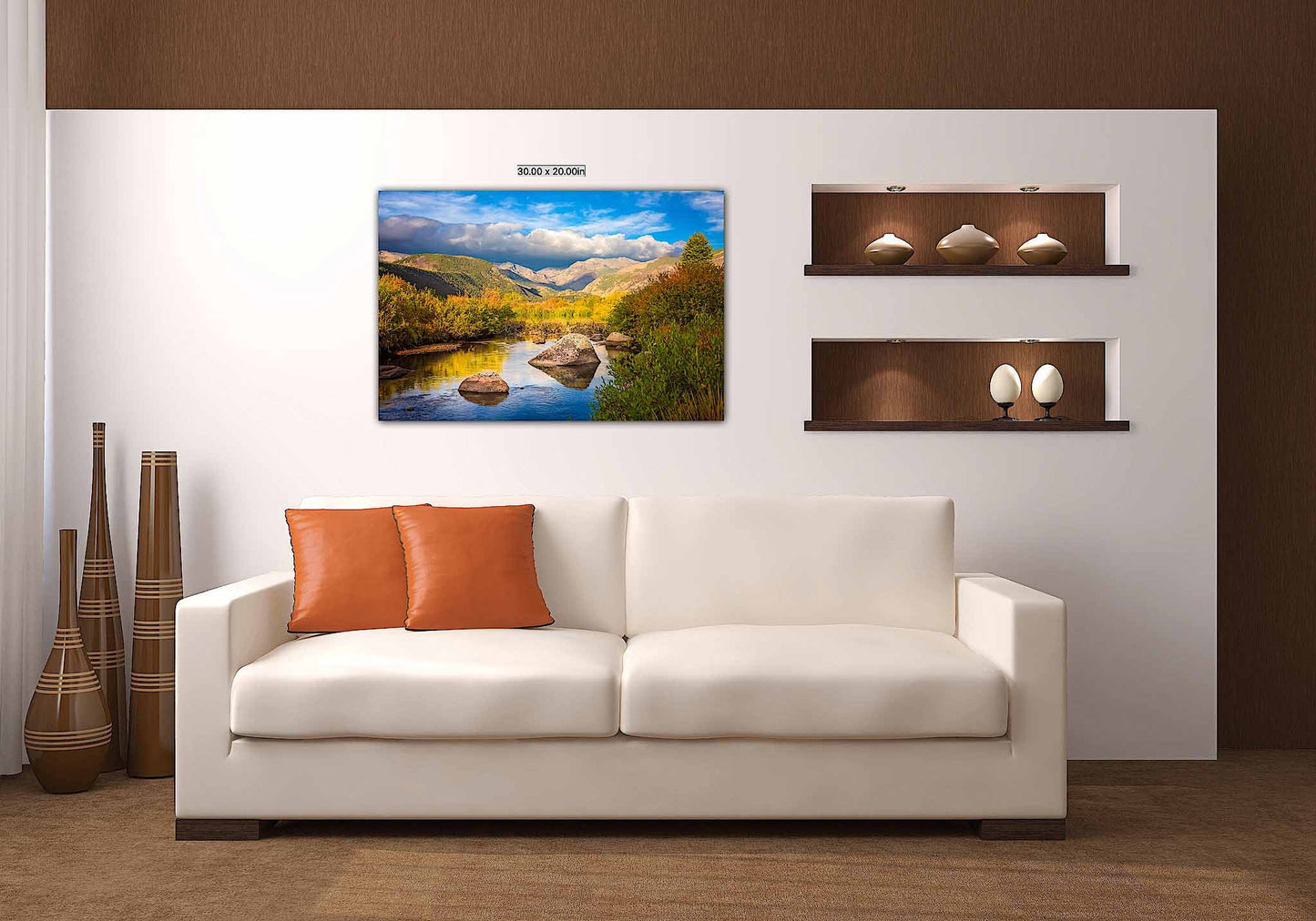 Mountain Scene Photo on Metal, Moraine Park Acrylic Photo, Rocky Mountain National Park in Fall, Colorado Autumn Landscape Acrylic Wall Art