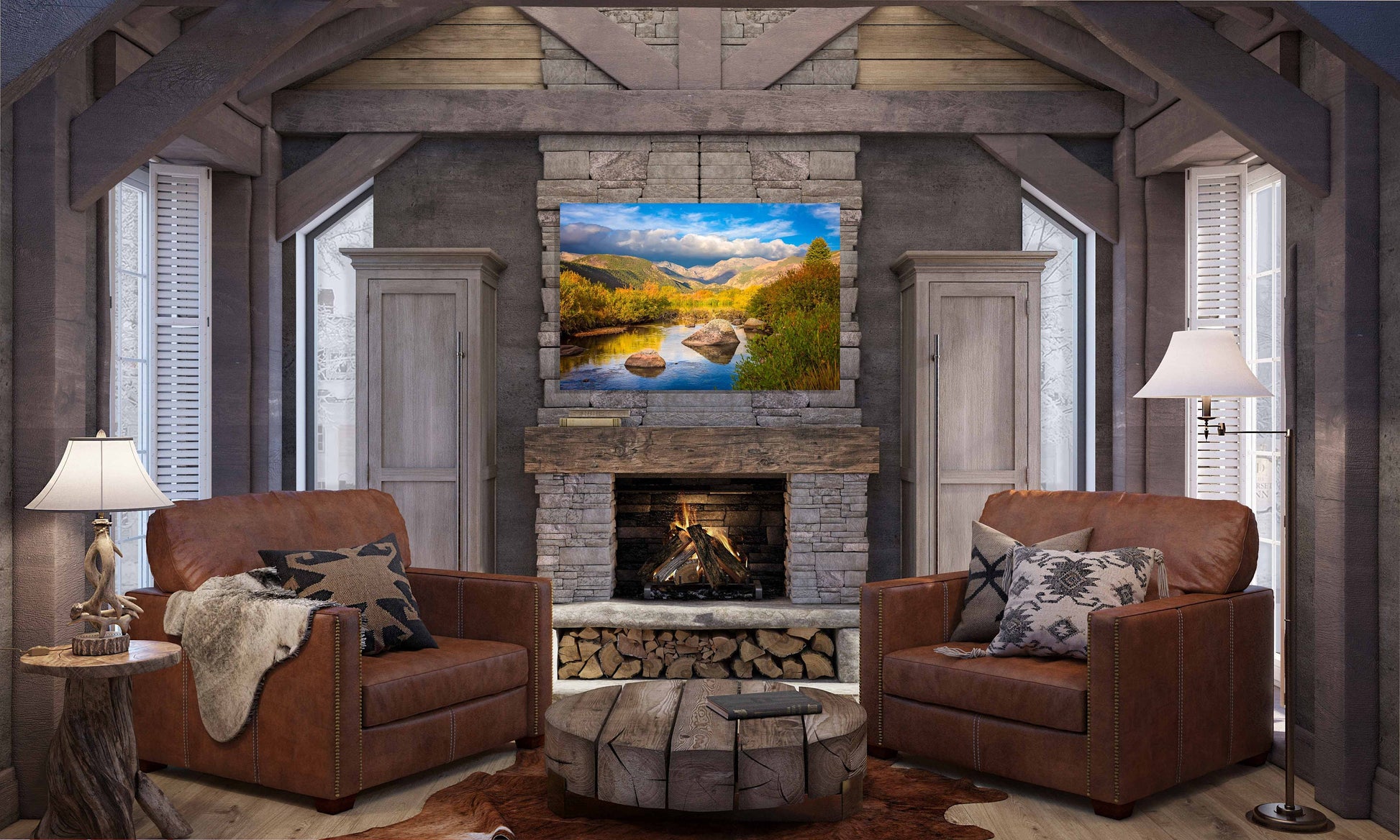 Mountain Scene Photo on Metal, Moraine Park Acrylic Photo, Rocky Mountain National Park in Fall, Colorado Autumn Landscape Acrylic Wall Art