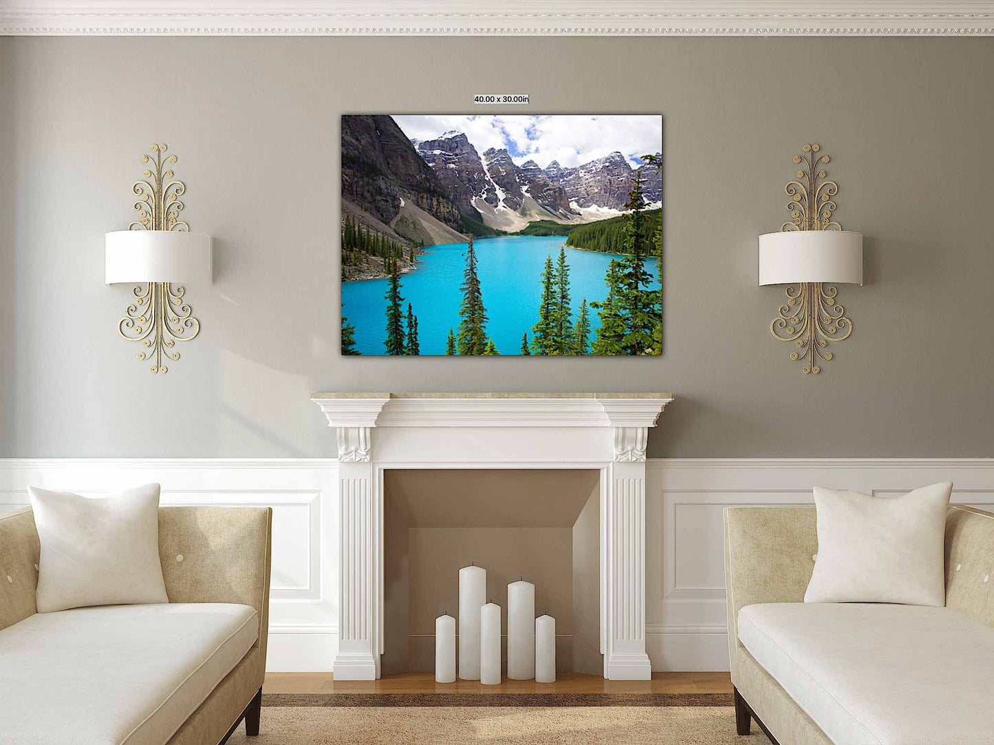 Moraine Lake Landscape Print, Banff National Park, Canada Photography, Canvas Wall Art Prints, Large Canvas Print, Original by Photographer