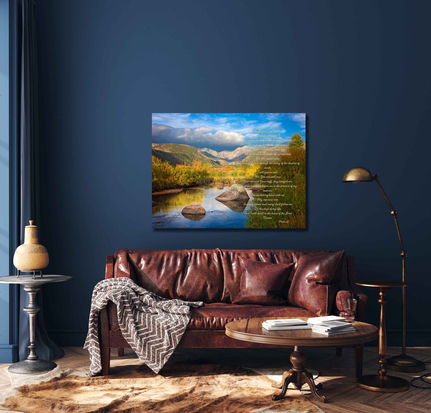 Psalm 23, Christian Inspirational Wall Art, Scripture Wall Canvas, The Lord is My Shepherd, Colorado Landscape Photography, Customization