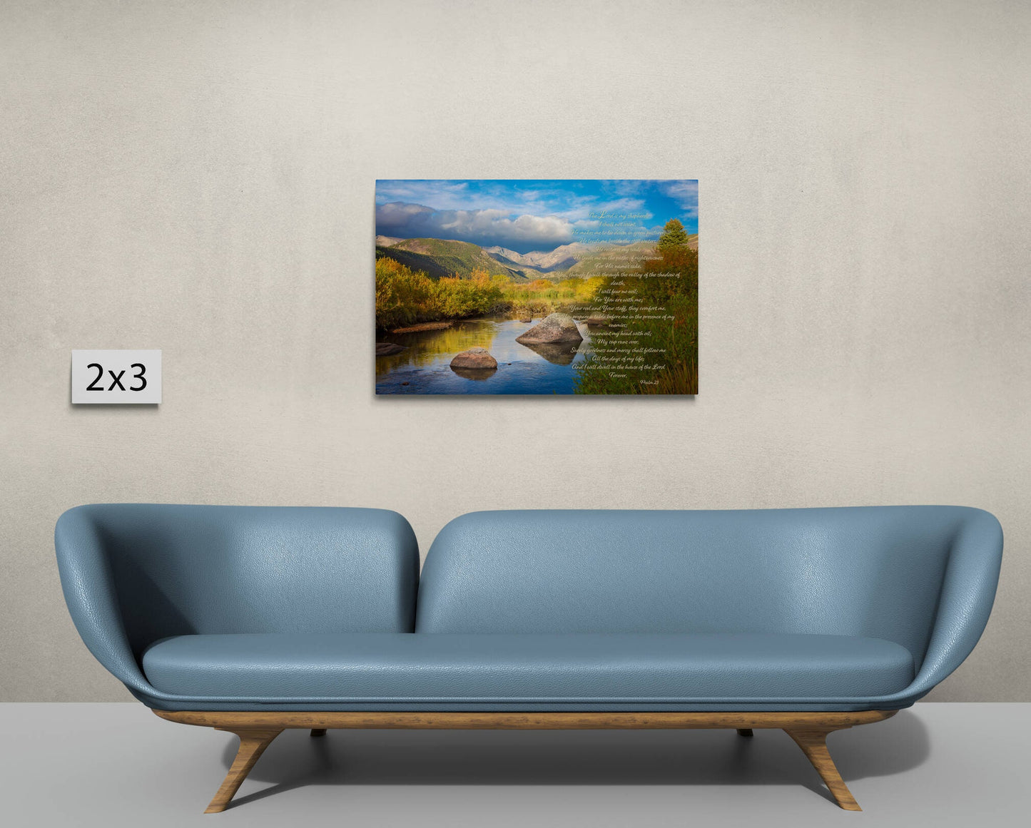 Psalm 23, Christian Inspirational Wall Art, Scripture Wall Canvas, The Lord is My Shepherd, Colorado Landscape Photography, Customization