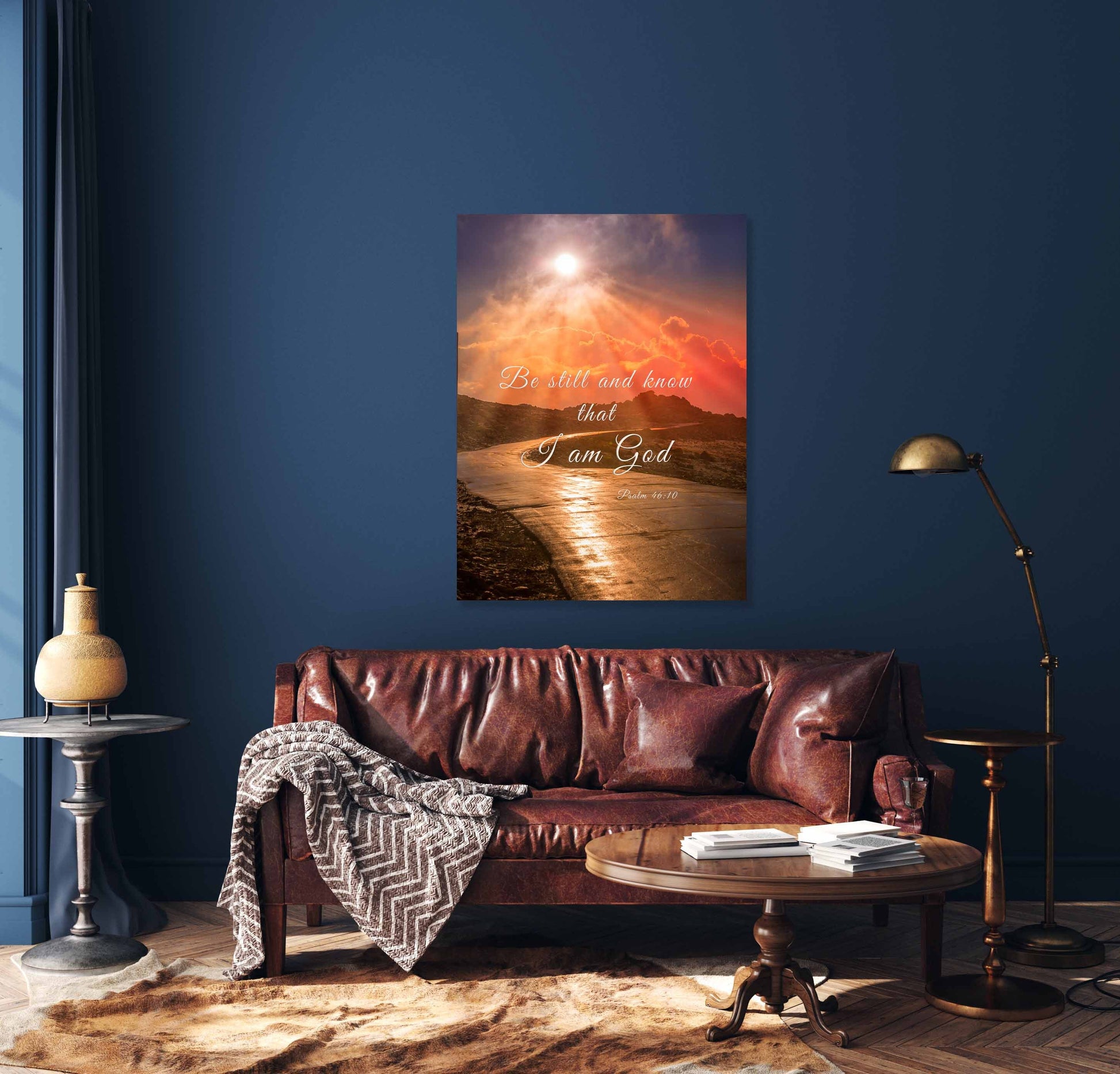 Psalm 46:10 Scripture Wall Art, Christian Inspirational Canvas, Be Still and Know, Colorado Landscape Photography Print, Mountain Sunrise