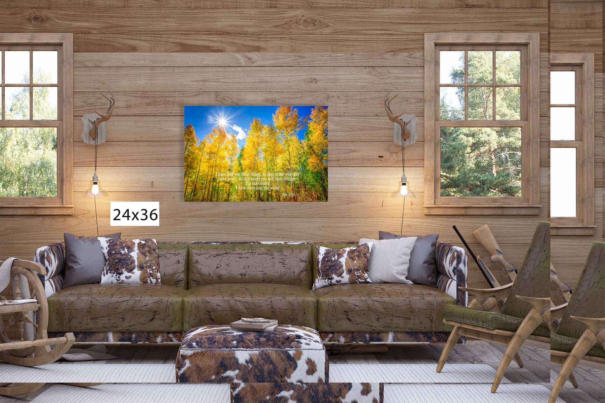 John 16:33 Scripture Print, Christian Inspirational Wall Art, Faith Home Decor, Photo Canvas, Colorado Landscape Photography, Bible Verse