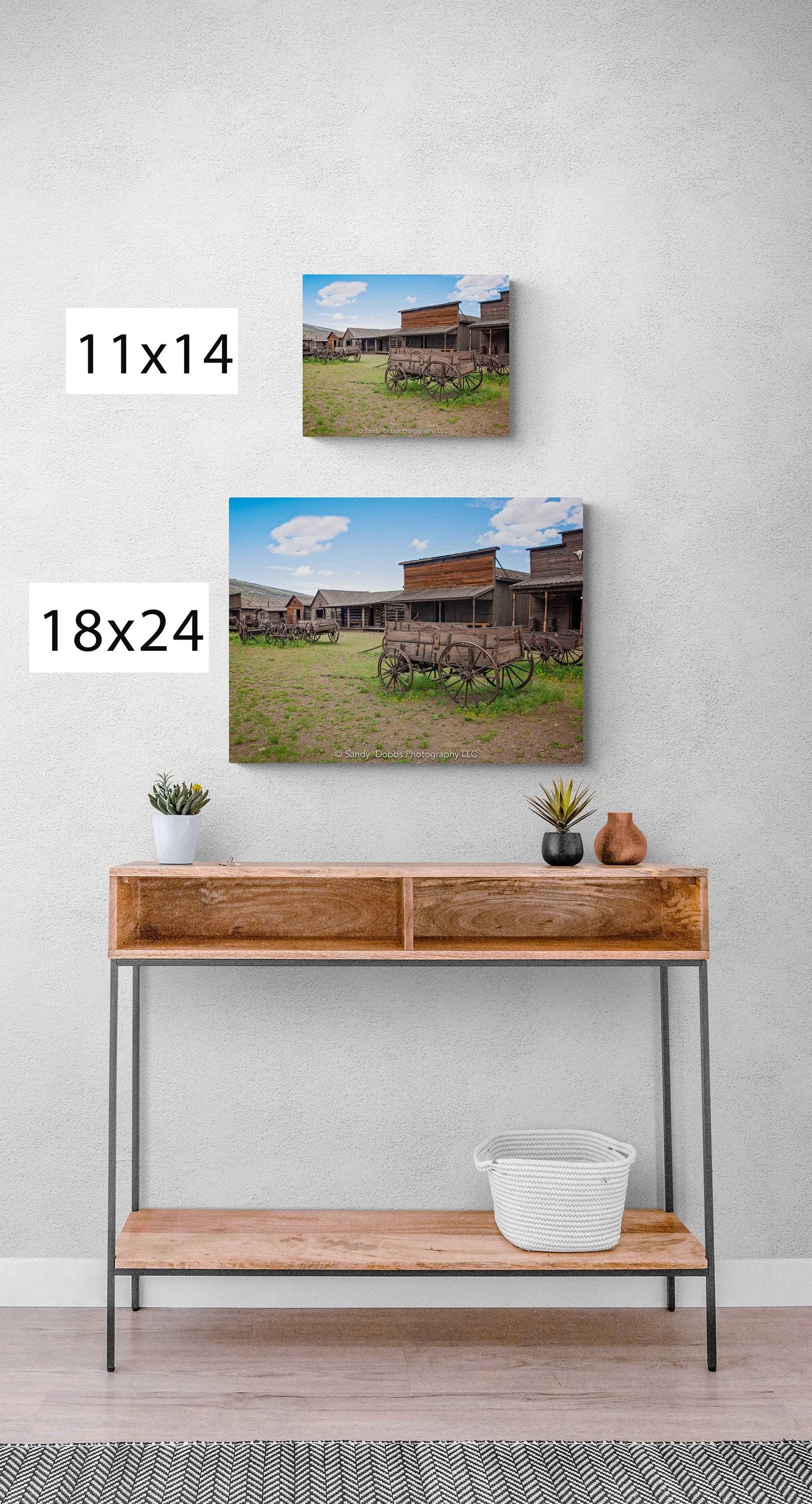 Old West Ghost Town Photography Decor, Old Wagons Wyoming Photo, Wrapped Canvas Print, Rustic Style, Cowboy Art, Western Art Wall Pictures