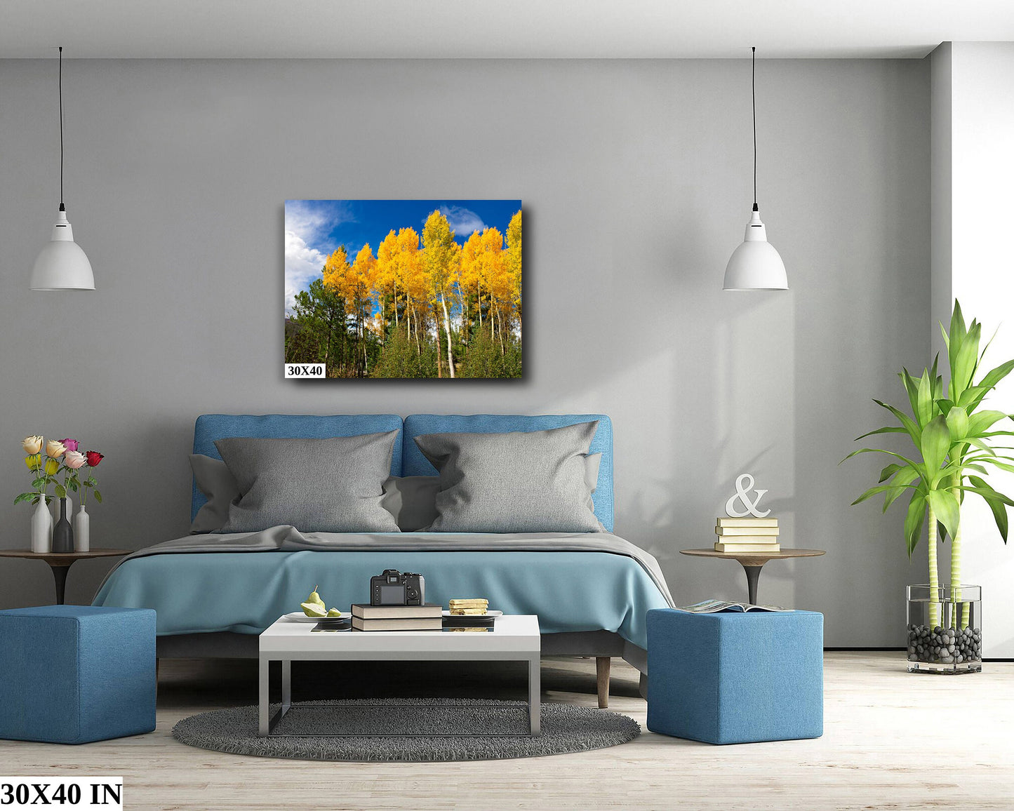 Colorado Golden Aspens Photo, Autumn Aspens, Nature Canvas Print, Rocky Mountain Landscape, Large Canvas Wall Art, Colorado Photography