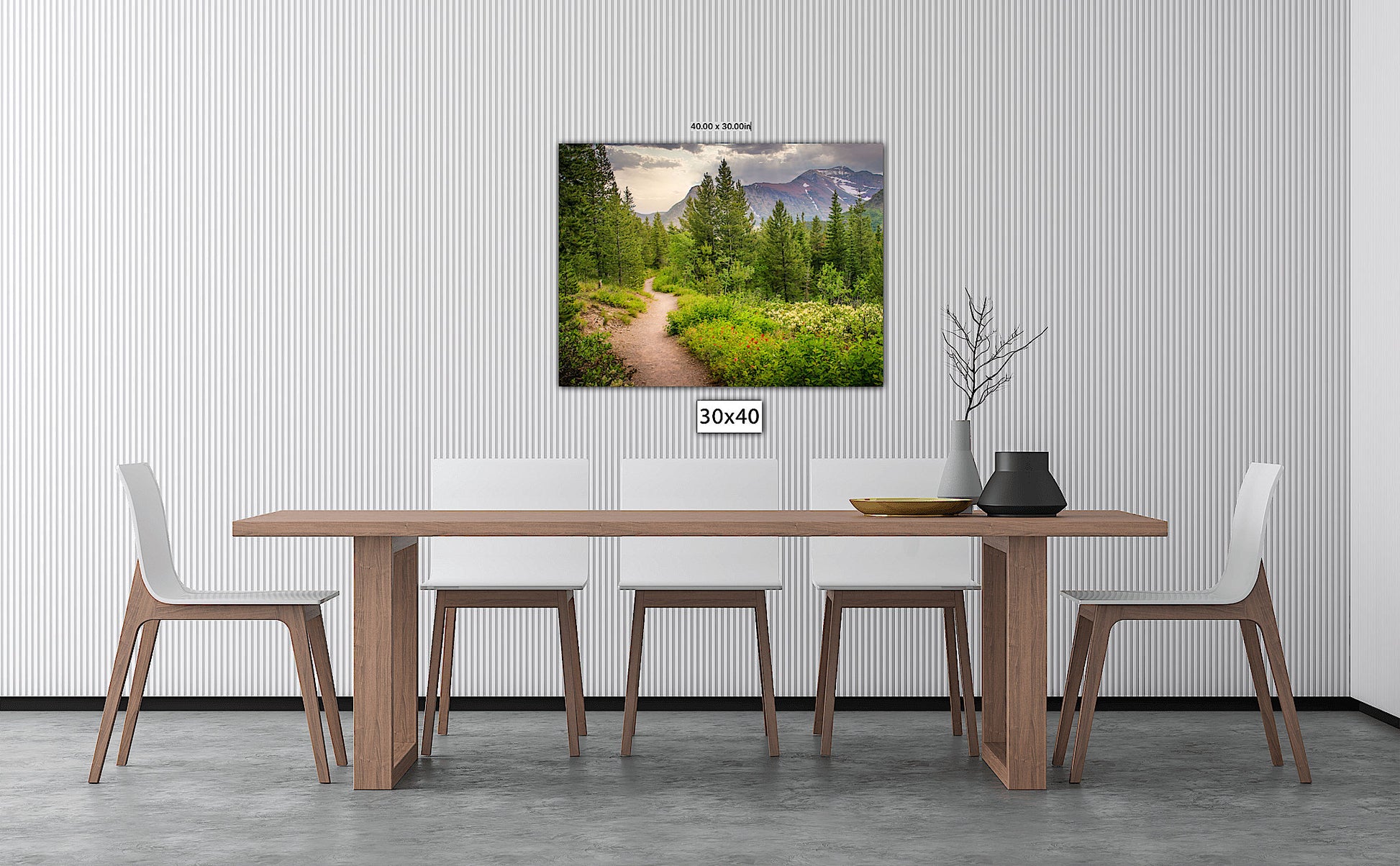 Mountain Hiking Trail, Mt Rainier National Park Canvas Print, Trail on Mountain,  Dramatic Mountain Landscape, Fine Art Wall Print Decor