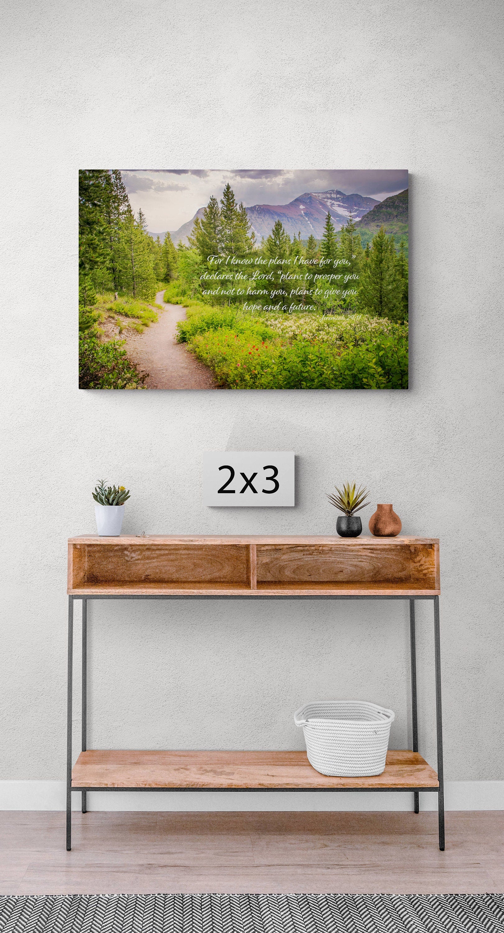 Jeremiah 29:11 Scripture Canvas, Mt Rainier Mountain Scene Bible Verse, Christian Inspirational Wall Art, I Know the Plans I Have for You