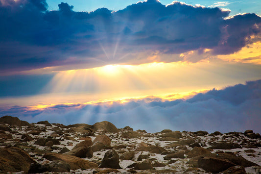 Sunrise on Mount Evans Photo, Colorado Mountain Photography, Landscape Art Print, Large Canvas, Rocky Mountain Beautiful Scenery, Wall Decor