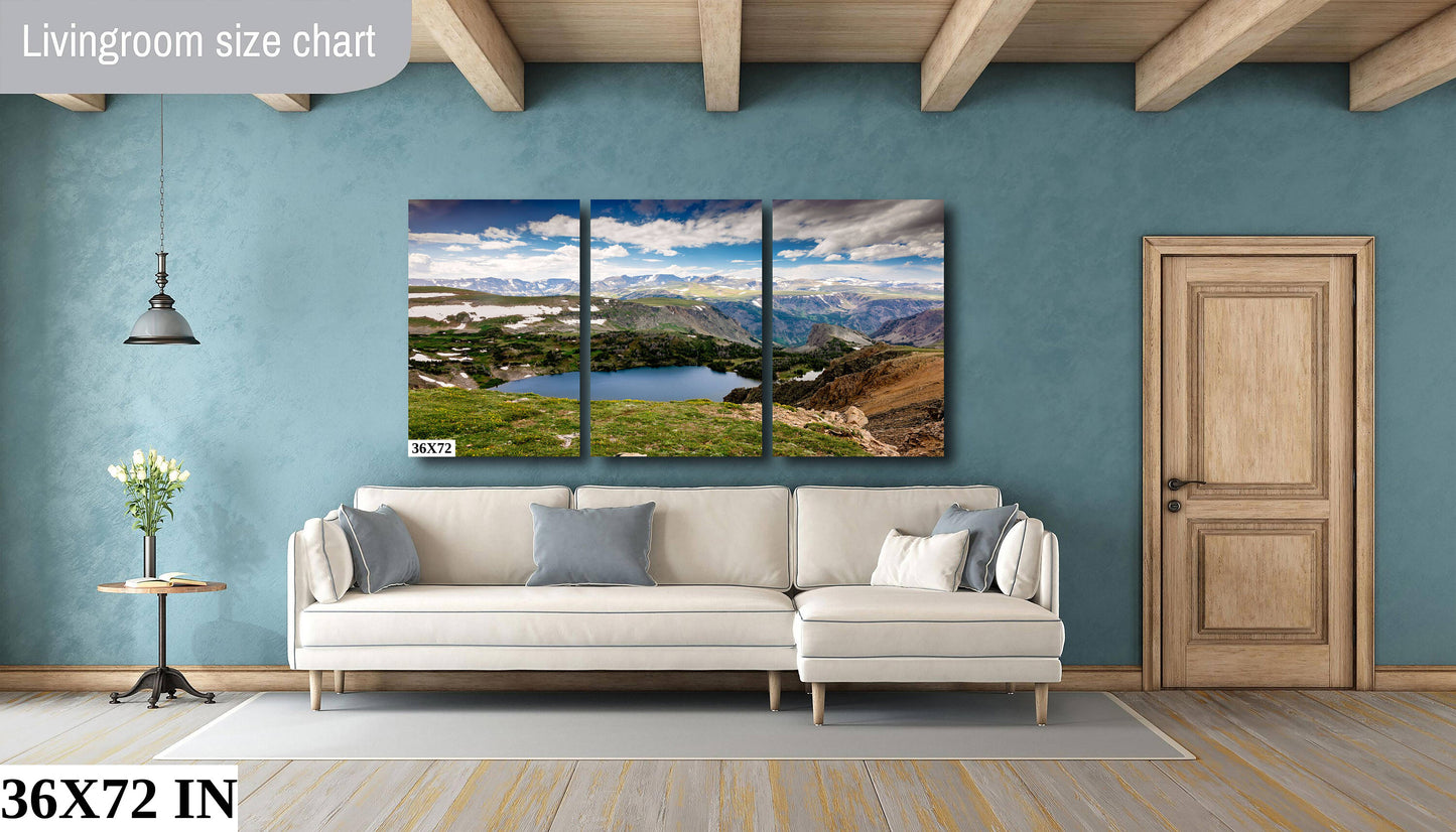 Beartooth Highway Photo, Montana Mountains, Photography Landscape Canvas Wall Art Print, Made in USA, Fine Art Decor Home or Office