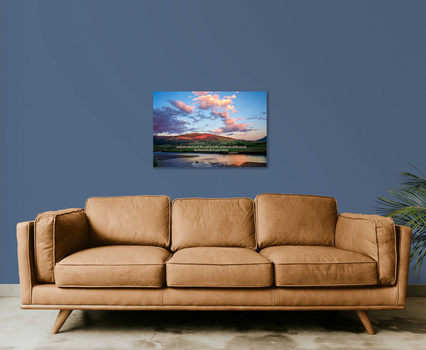 Jeremiah 29:13, Christian Inspirational Wall Art, Scripture Canvas, Seek God, Yellowstone Sunset Photography, Customization, Lamar Valley