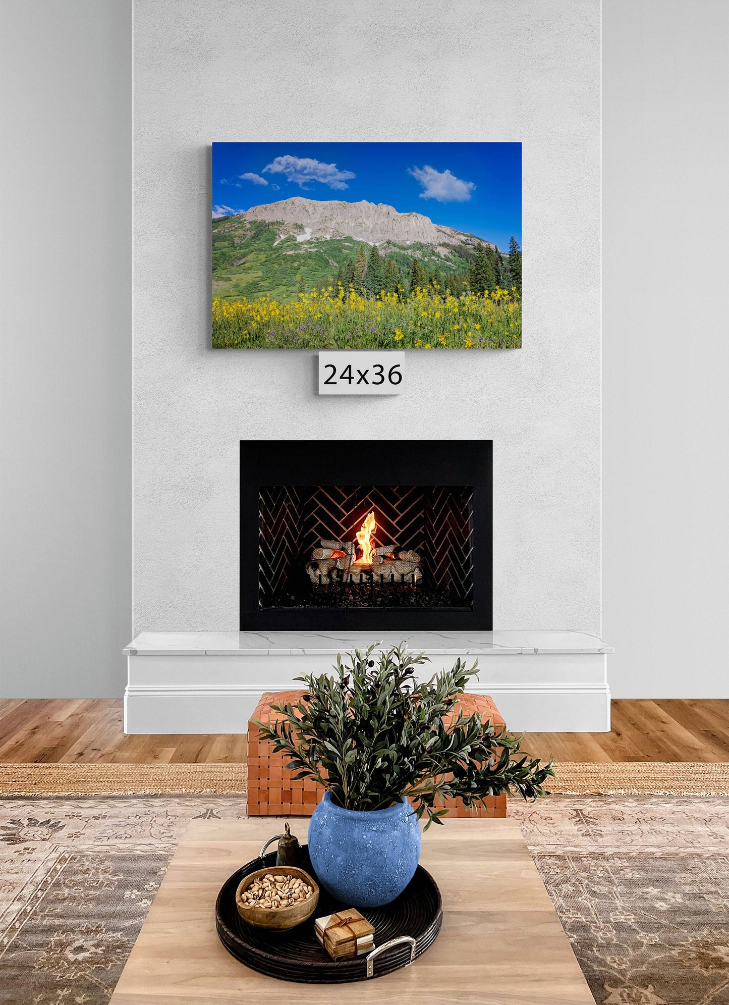 Crested Butte Colorado Mountain Wildflowers Photo, Photography Landscape Canvas Wall Art Print, Large Original Fine Art Decor Home or Office