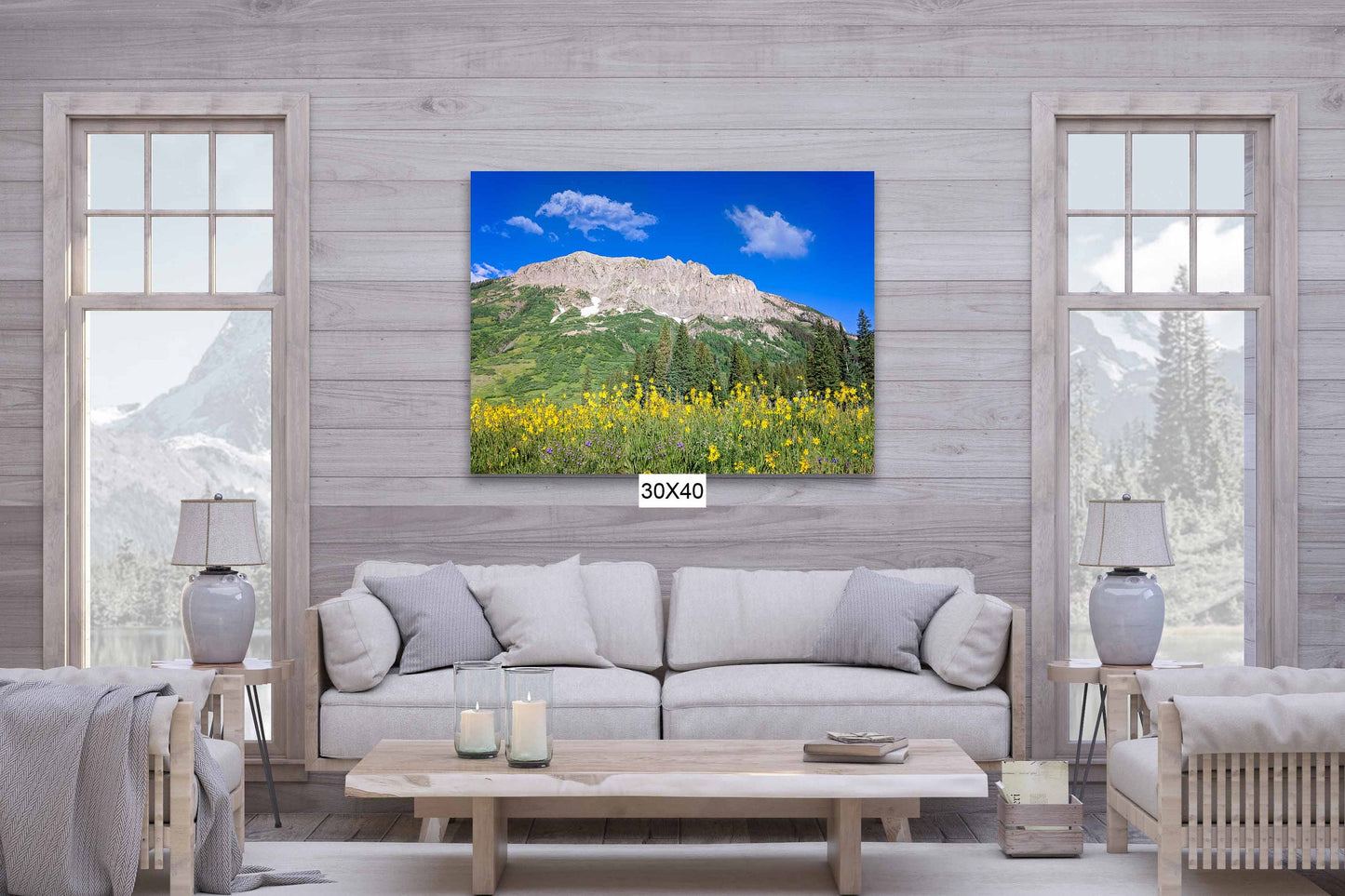 Crested Butte Colorado Mountain Wildflowers Photo, Photography Landscape Canvas Wall Art Print, Large Original Fine Art Decor Home or Office