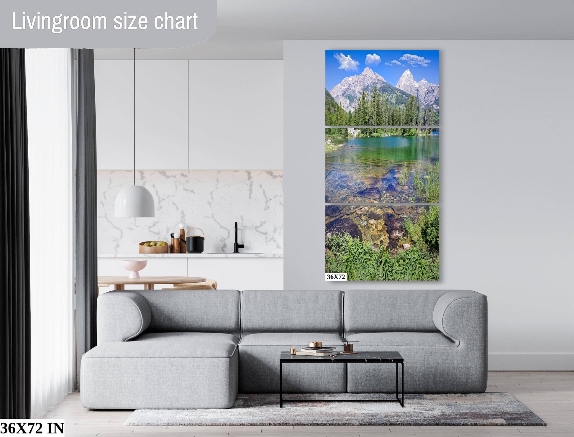 Taggart Lake Grand Teton National Park, Vertical Mountain Lake Reflection Photo Canvas, Wyoming Landscape Wall Art Prints, Photography Decor