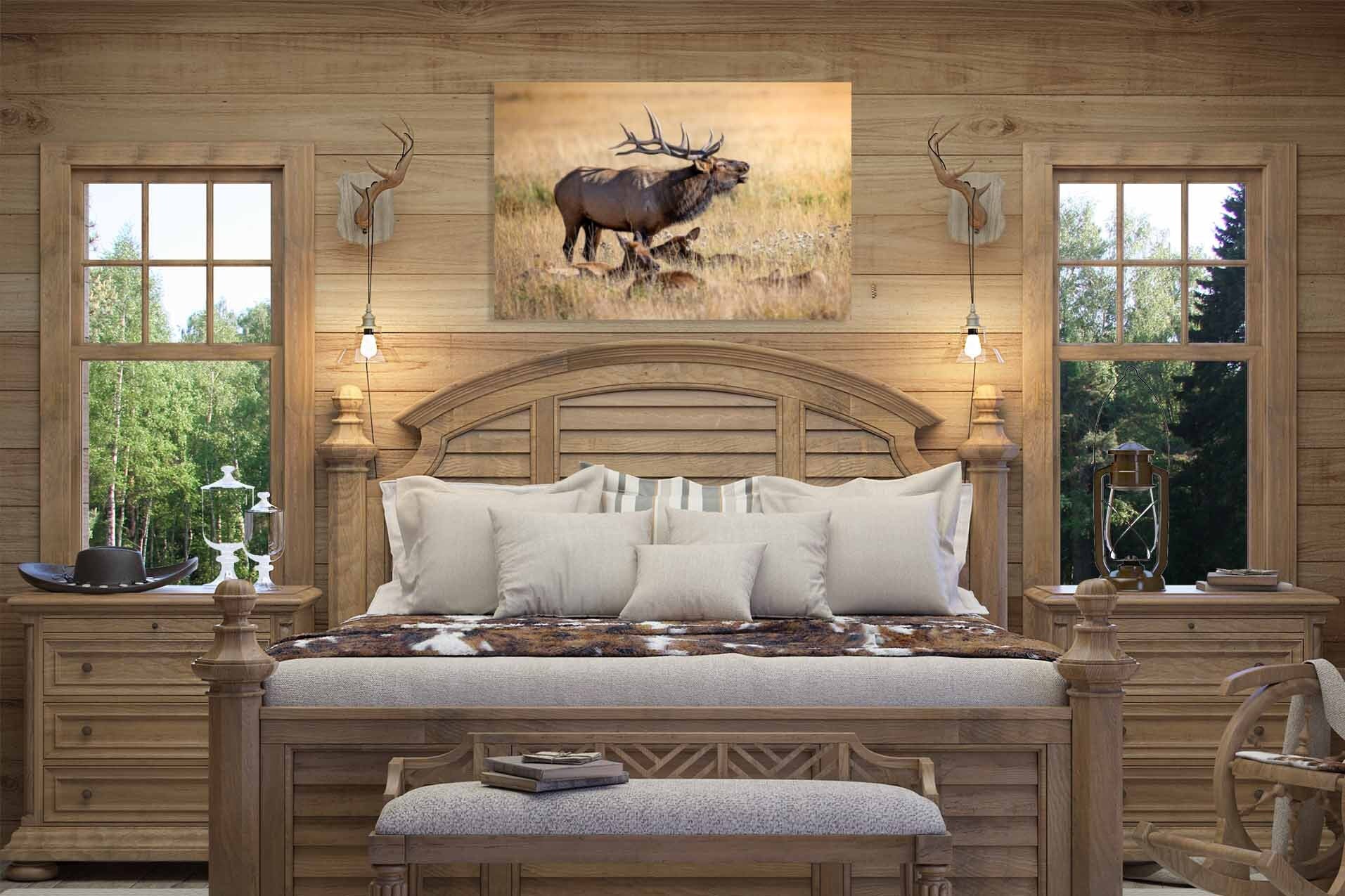 Bull Elk Bugling, Wildlife Wall Canvas, Rocky Mountain National Park, Colorado Canvas Art Prints, Original Elk Photography, Made in the USA