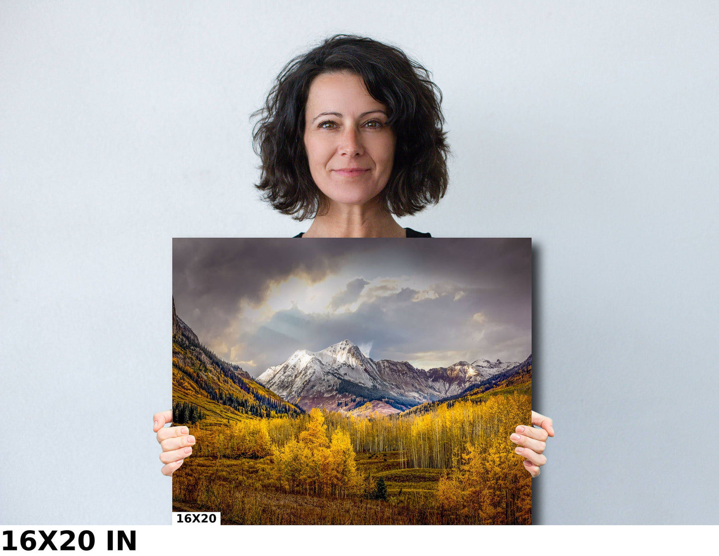 Colorado Autumn Landscape Print, Crested Butte Mountain Photo, Colorado Golden Aspens, Nature Canvas Scenery, Rocky Mountain Large Wall Art