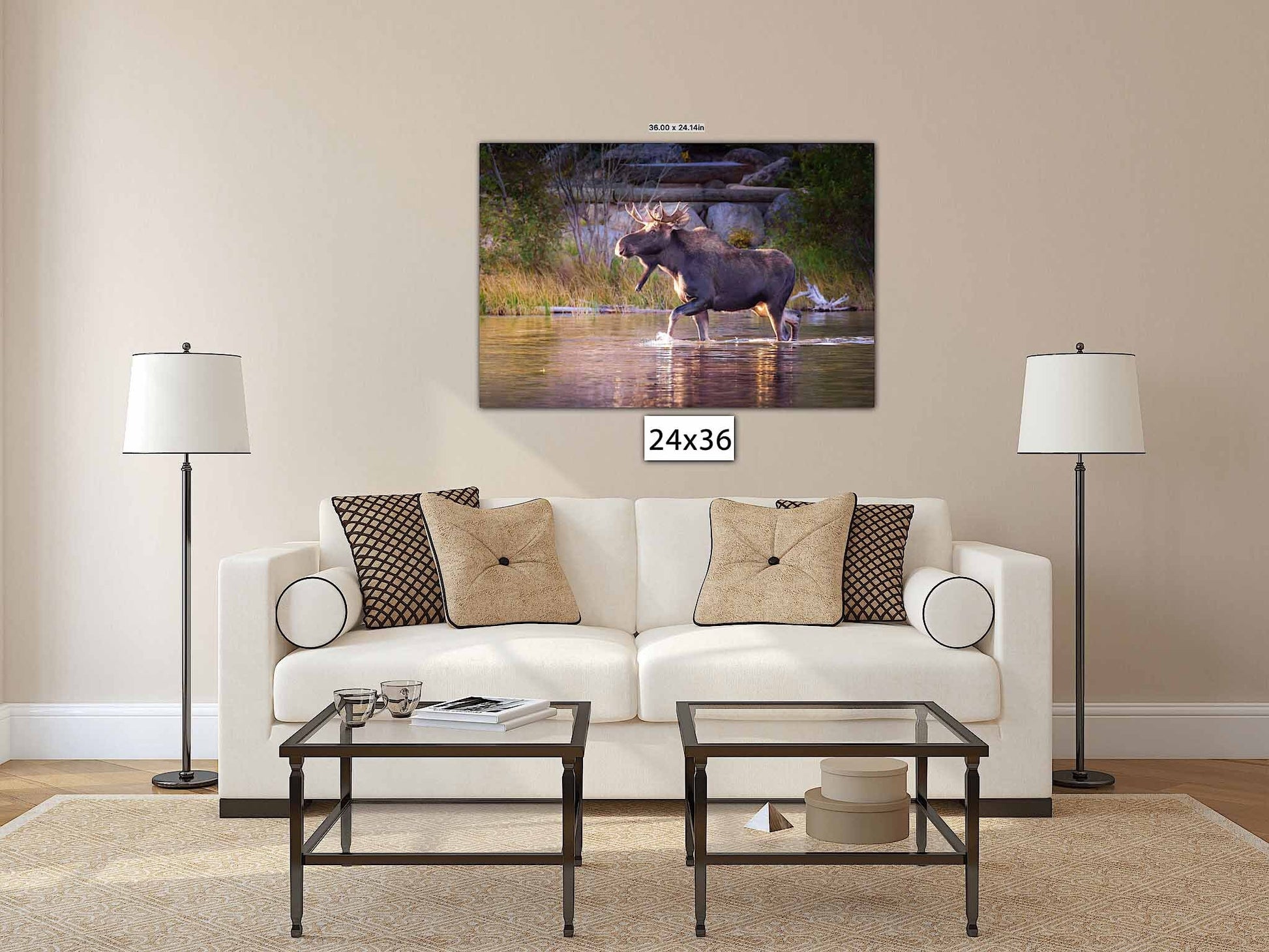 Bull Moose Wildlife Wall Canvas, Rocky Mountain National Park, Colorado Art Prints, Moose Photography, Original, Made in the USA