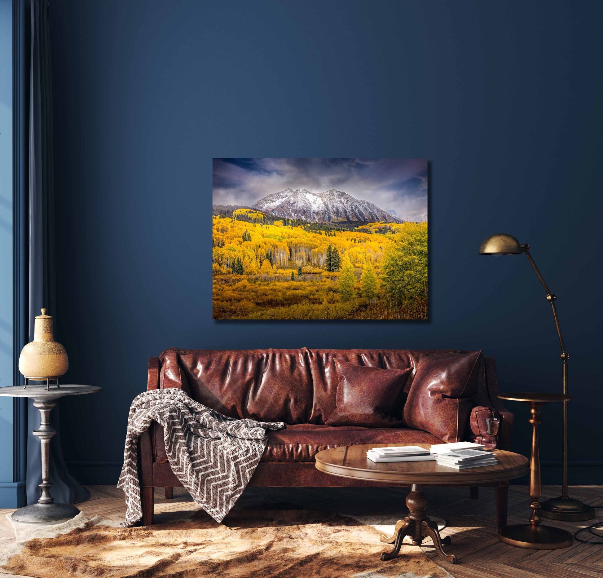 Colorado Autumn Aspens Art, Crested Butte Mountain Photo Landscape Print, Kebler Pass Nature Canvas Scenery, Rocky Mountain Large Wall Art