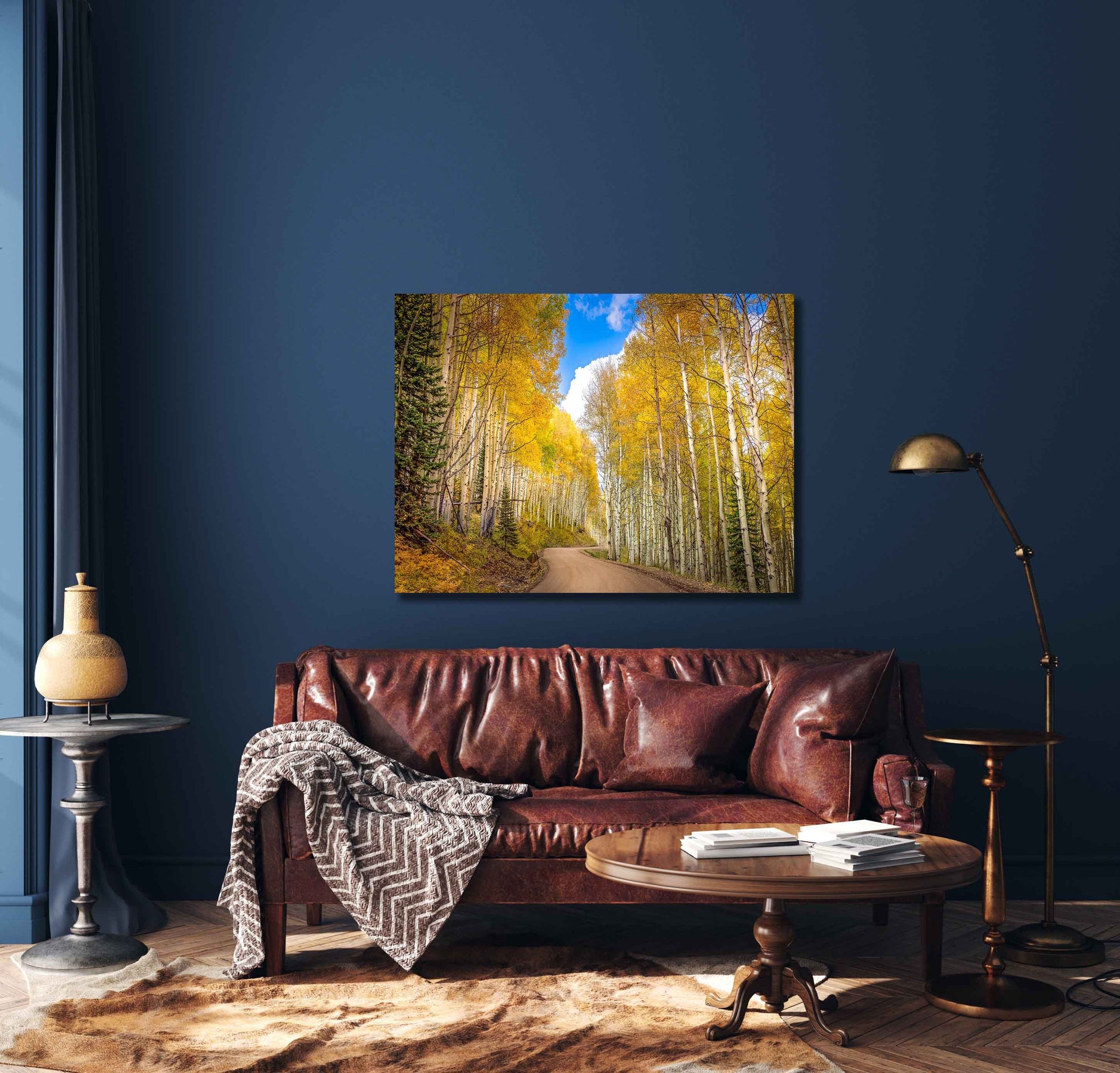 Aspen Tree Autumn Photography, Colorado Golden Aspens, Kebler Pass Crested Butte, Rocky Mountain Landscape, Large Canvas Nature Wall Art