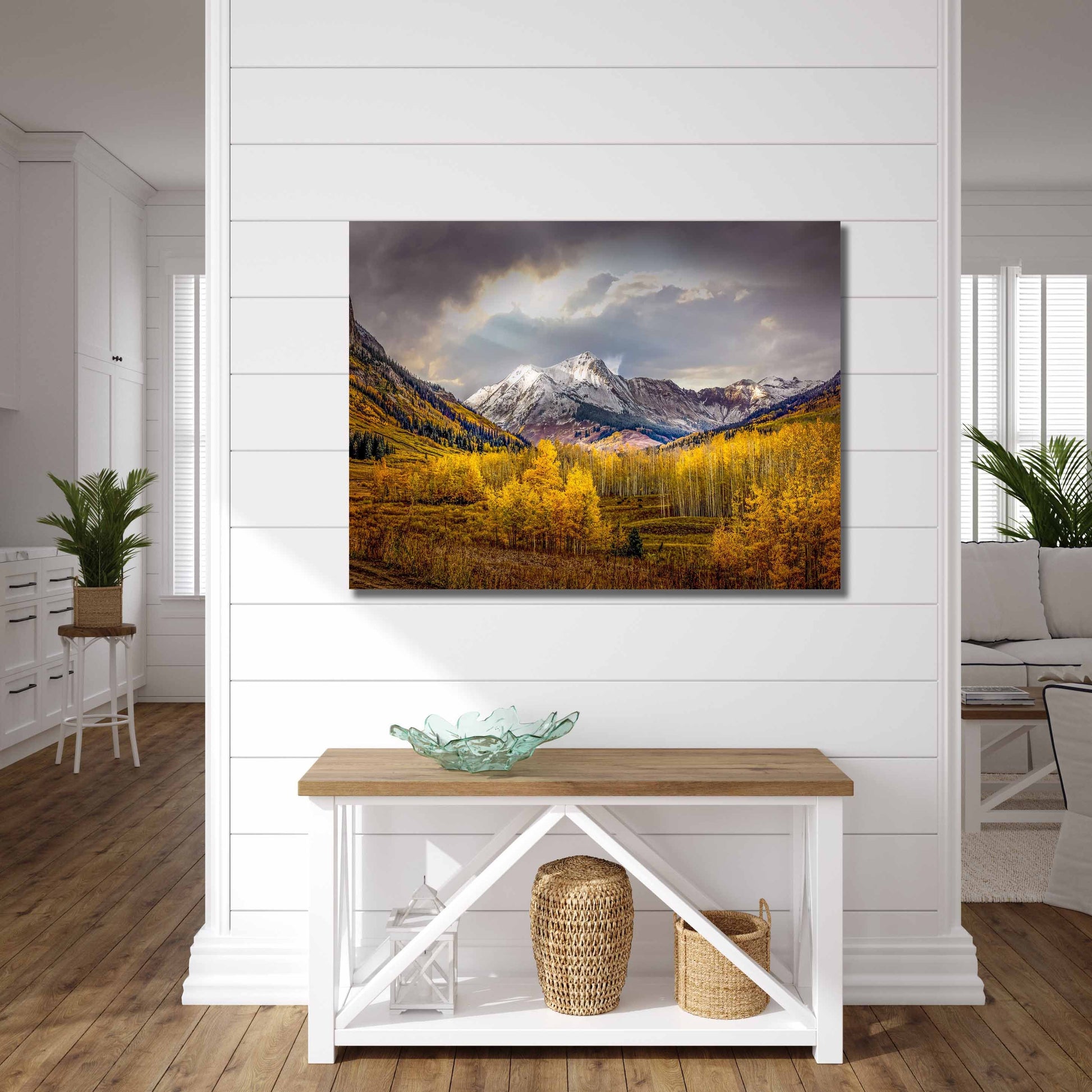 Colorado Autumn Landscape Print, Crested Butte Mountain Photo, Colorado Golden Aspens, Nature Canvas Scenery, Rocky Mountain Large Wall Art