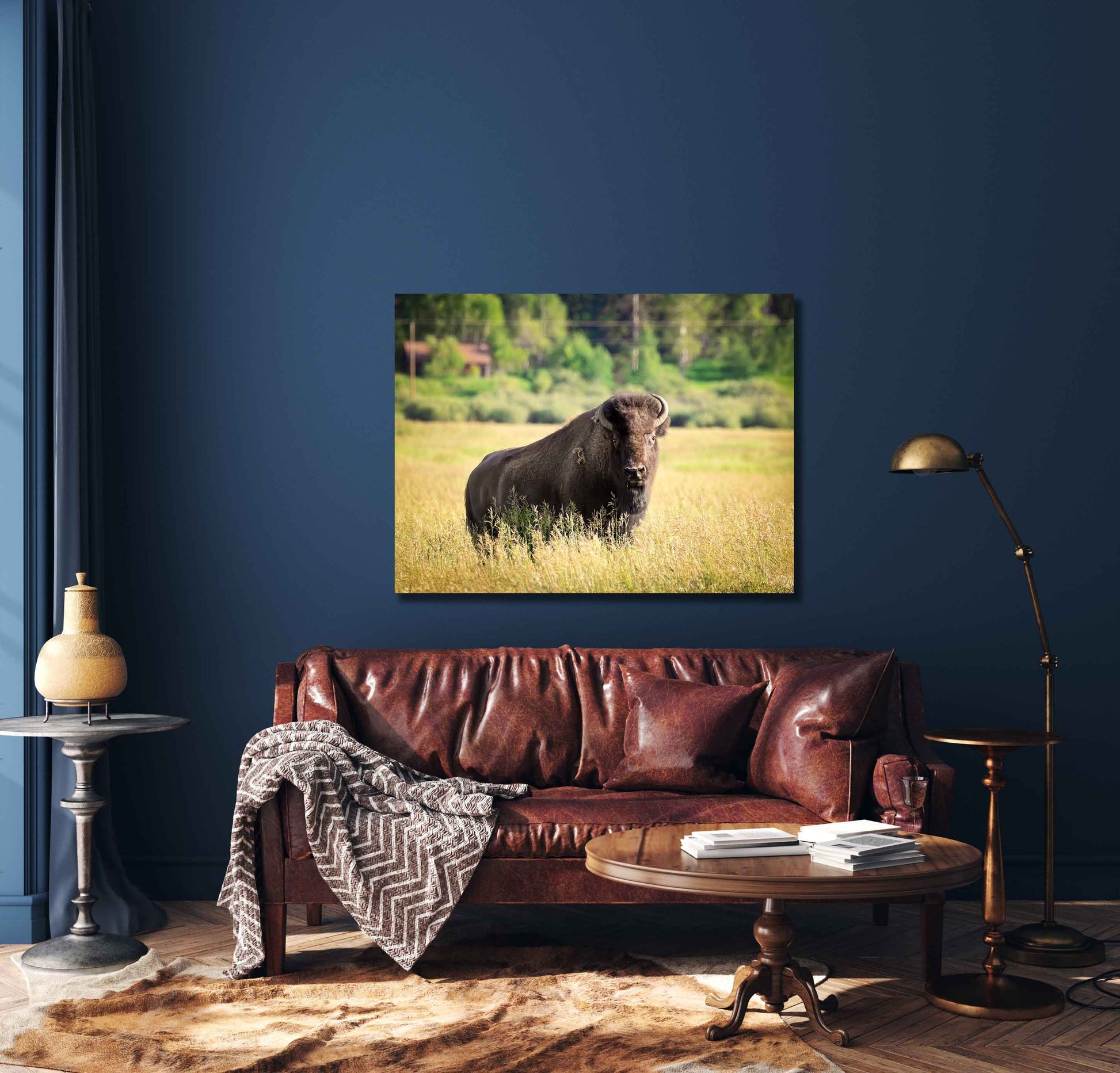 Buffalo Bison Photograph Canvas Print, Yellowstone National Park Wildlife Photography, Wildlife Wall Art Decor, USA Original Photographer