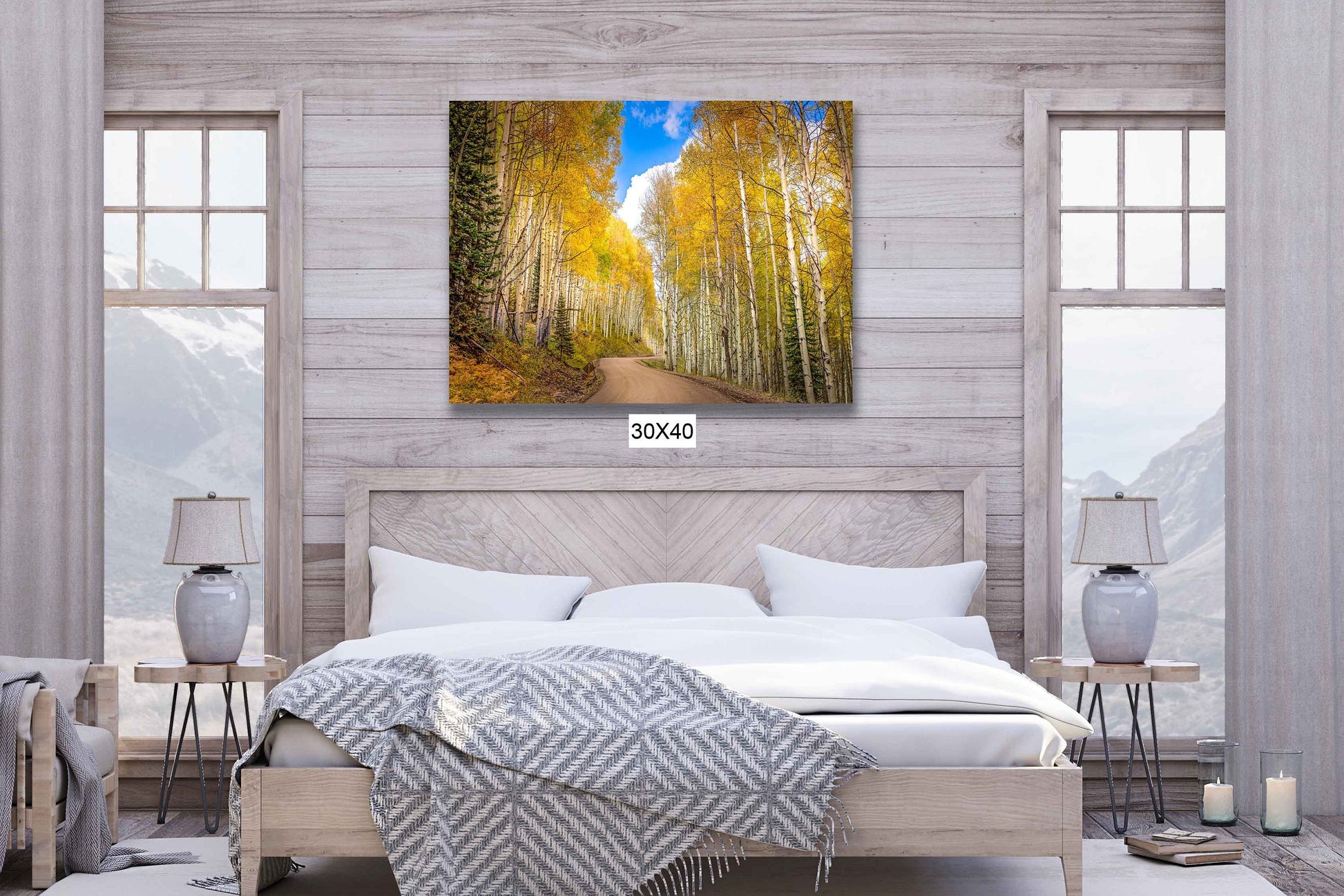 Aspen Tree Autumn Photography, Colorado Golden Aspens, Kebler Pass Crested Butte, Rocky Mountain Landscape, Large Canvas Nature Wall Art