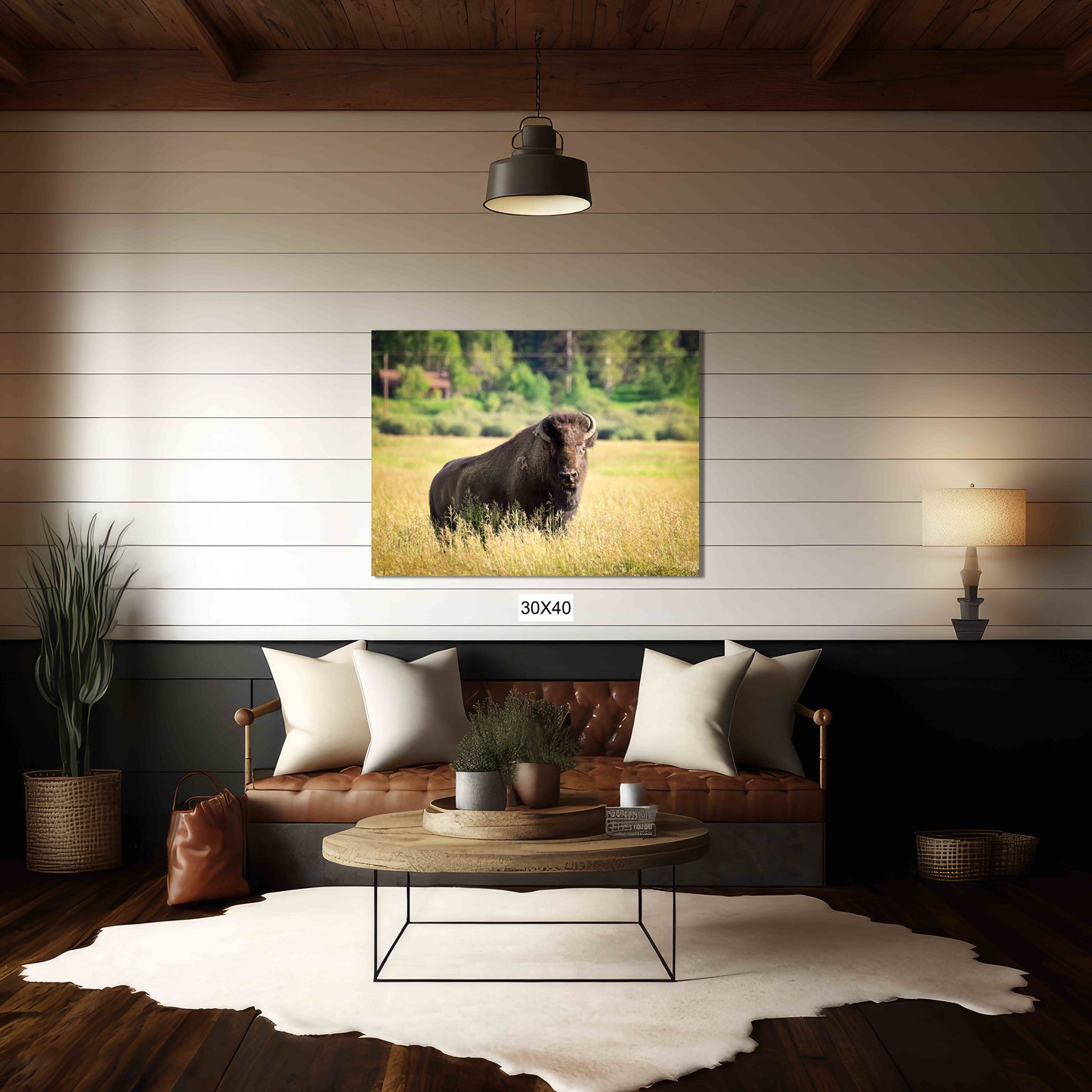 Buffalo Bison Photograph Canvas Print, Yellowstone National Park Wildlife Photography, Wildlife Wall Art Decor, USA Original Photographer